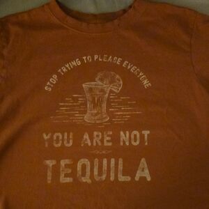 Idyllwind Rust Orange Graphic Crop Top - "You Are Not Tequila"